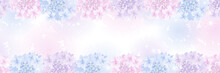 Hydrangea Flower Head Frame In The Gradation Background - Banner Ratio