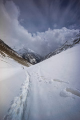 Wall Mural - hiking trek to Chalaadi Glacier