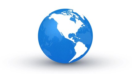 Wall Mural - blue planet earth glass model abstract seamless loop motion background