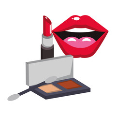 Sticker - Make up and women fashion beauty vector illustration