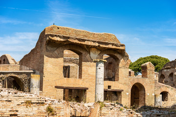 Wall Mural - Ruins of ancient Roman buildings - Ostia Antica Rome Italy