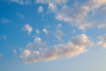 Blue sky background with clouds