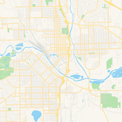 Poster - Empty vector map of Pueblo, Colorado, USA