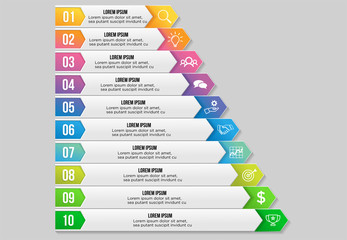 Wall Mural - vector infographic design template with options steps and marketing icons can be used for info graph