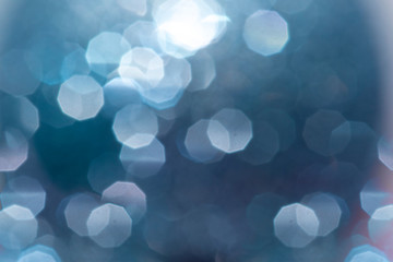 Wall Mural - Blue bokeh background