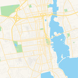 Fototapeta  - Empty vector map of New Bedford, Massachusetts, USA