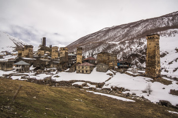 Wall Mural - travel highlight in georgia ushguli