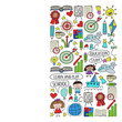 © Cepheia - Vector set of learning English language, children's drawing icons in doodle style. Painted, colorful, pictures on a piece of paper on white background.