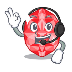 Sticker - With headphone ruby gems in the mascot shape