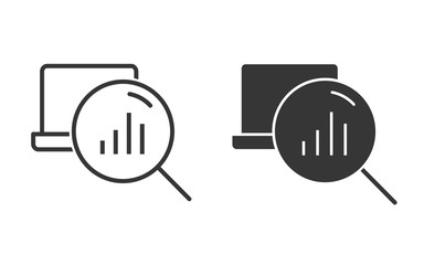 Canvas Print - Data analysis vector icon for graphic and web design.