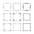 © Kirill - Vector isolated set of vintage wedding square frames and fancy flourish borders. Calligraphic design elements.