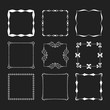 © Kirill - Hand drawn square elegant frames and wedding flourish borders set. Vintage break. Vector isolated calligraphic design elements.