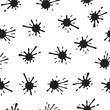 © Kirill - Hand drawn paint splatter seamless pattern.  Ink drips background. Vector isolated grunge texture.