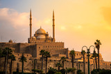 The Mosque of Muhammad Ali in Cairo Egypt at sunset