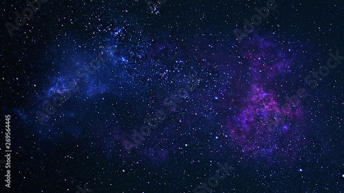 Planets, galaxy, Universe, Starry night sky, Milky way galaxy with stars and space dust in the universe, Long exposure photograph, with grain Fototapet