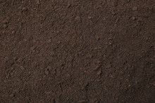 Textured Ground Surface As Background, Top View. Fertile Soil