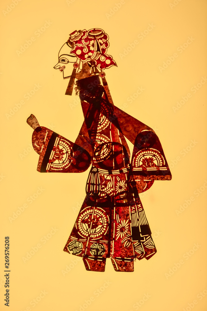 Tangshan's shadow play is traditional Chinese drama culture. Stock ...