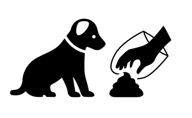 Wall Mural - Clean after your dog vector icon