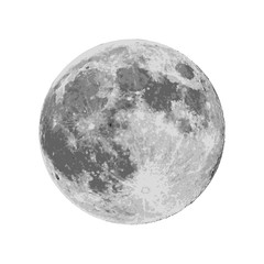 Wall Mural - realistic full moon. astrology or astronomy planet design. vector.