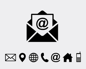 Wall Mural - send email notification icon symbol vector foe web
