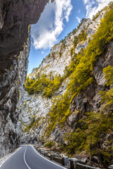 Aufkleber - majestic mountain scenery. road in mountains, Romania- Carpathian Mountains. Bicaz Canyon Cheile Bicazului . Beauty in the world.