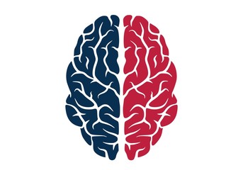 human brain icon colored isolated vector image