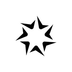 Wall Mural - spark seven corner logo design concept