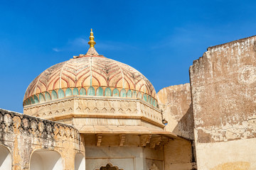 Amer, Amber, fort in Amer city near Jaipur, Rajasthan, India.