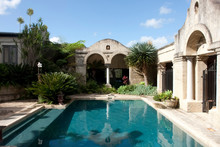 Tropical Swimming Pool In Courtyard