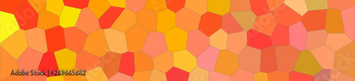 Illustration of Marigold and pink bright Middle size hexagon banner background.