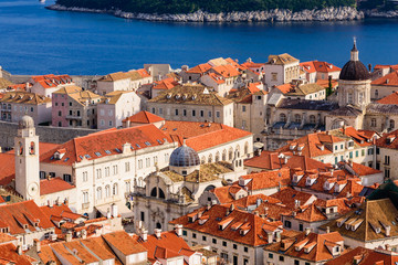 Wall Mural - Sightseeing of Croatia. Dubrovnik cityscape. Dubrovnik old town, a beautiful summer view, Dalmatia region, Croatia 