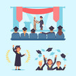 © backup_studio - Graduation flat vector illustrations set