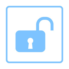 Canvas Print - Unlock Icon