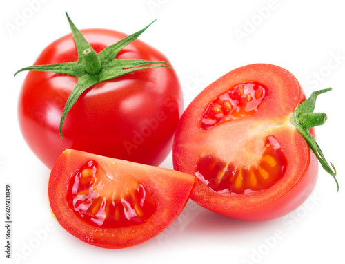 Fotomural Fresh tomato on white background
