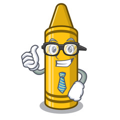 Poster - Businessman yellow crayon in the cartoon shape