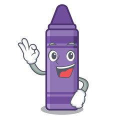 Canvas Print - Okay purple crayon in the cartoon shape