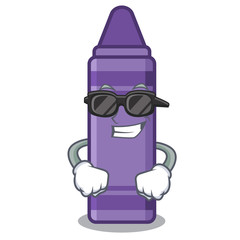 Sticker - Super cool purple crayon in the cartoon shape