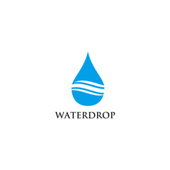 Wall Mural - Water drop logo design vector template