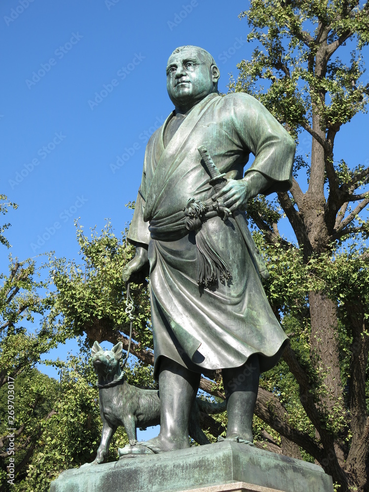 上野公園の西郷隆盛像 Statue of Takamori Saigo (Ueno Park) の