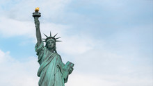 USA, New York - May 2019: Statue Of Liberty, Liberty Island