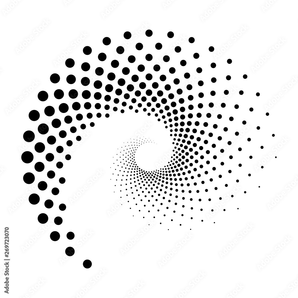Design spiral dots backdrop - obrazy, fototapety, plakaty 