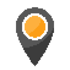 Wall Mural - map pointer in pixel art design. vector illustration.