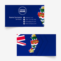 Wall Mural - Cayman Islands Flag Business Card, standard size (90x50 mm) business card template.