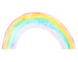 Watercolor hand drawn rainbow isolated on white background