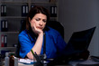 © Elnur - Aged female doctor working at night shift
