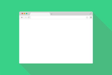 Wall Mural - browser window flat page template. mock up website interface. global network.