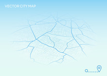 Vector Abstract City Map In Perspective View