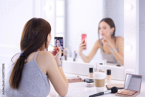 Blue Eyeliner Makeup Tutorial Led Cosmetic Mirror Review Youtube