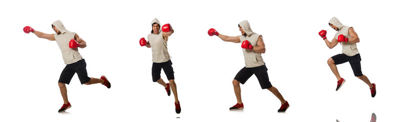 Wall Mural - Boxing concept with young sportsman