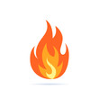 Simple vector flame icon in flat style